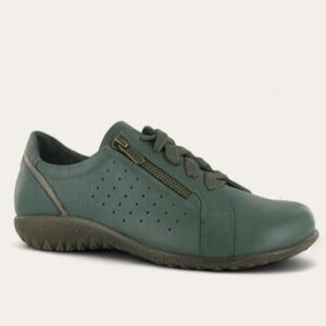 NAOT Moko‎ Orthotic Shoe-Hunter Green/Pewter Leather Color-Size 40-Zip NWOB $199